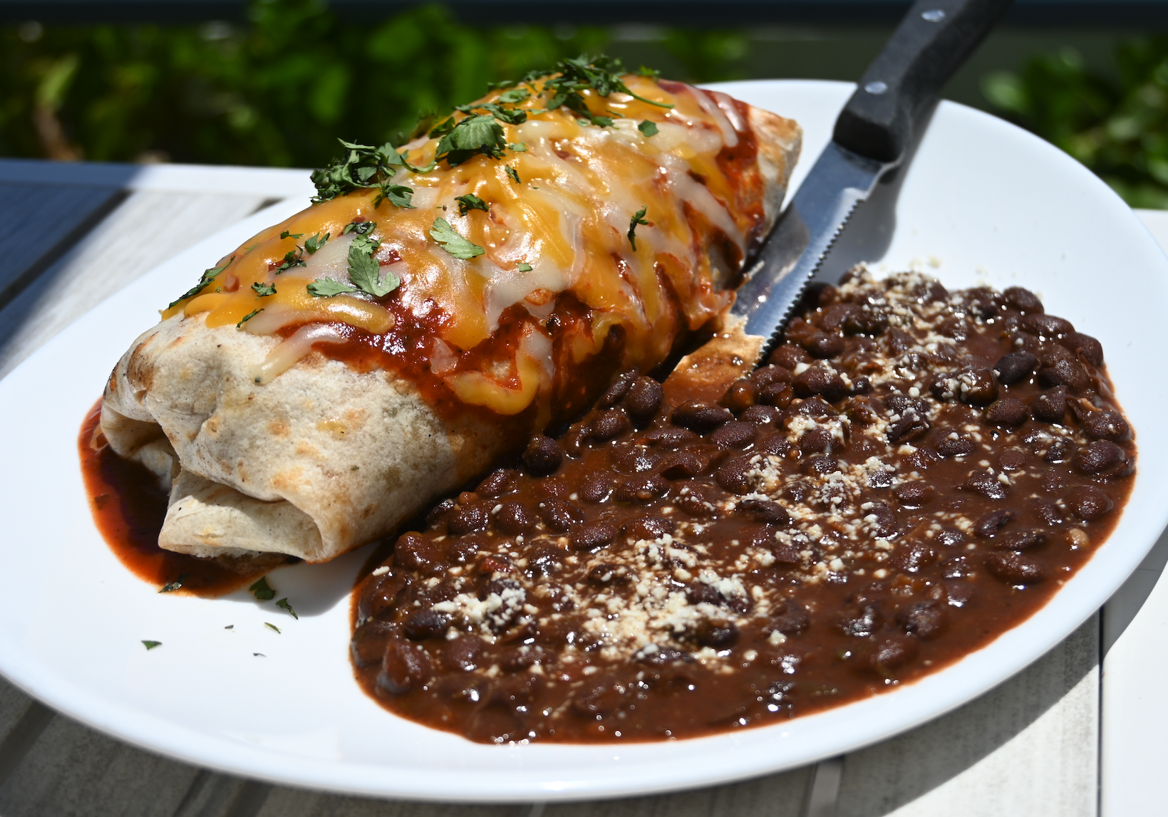 Steak "Ranchero Wet" Burrito.