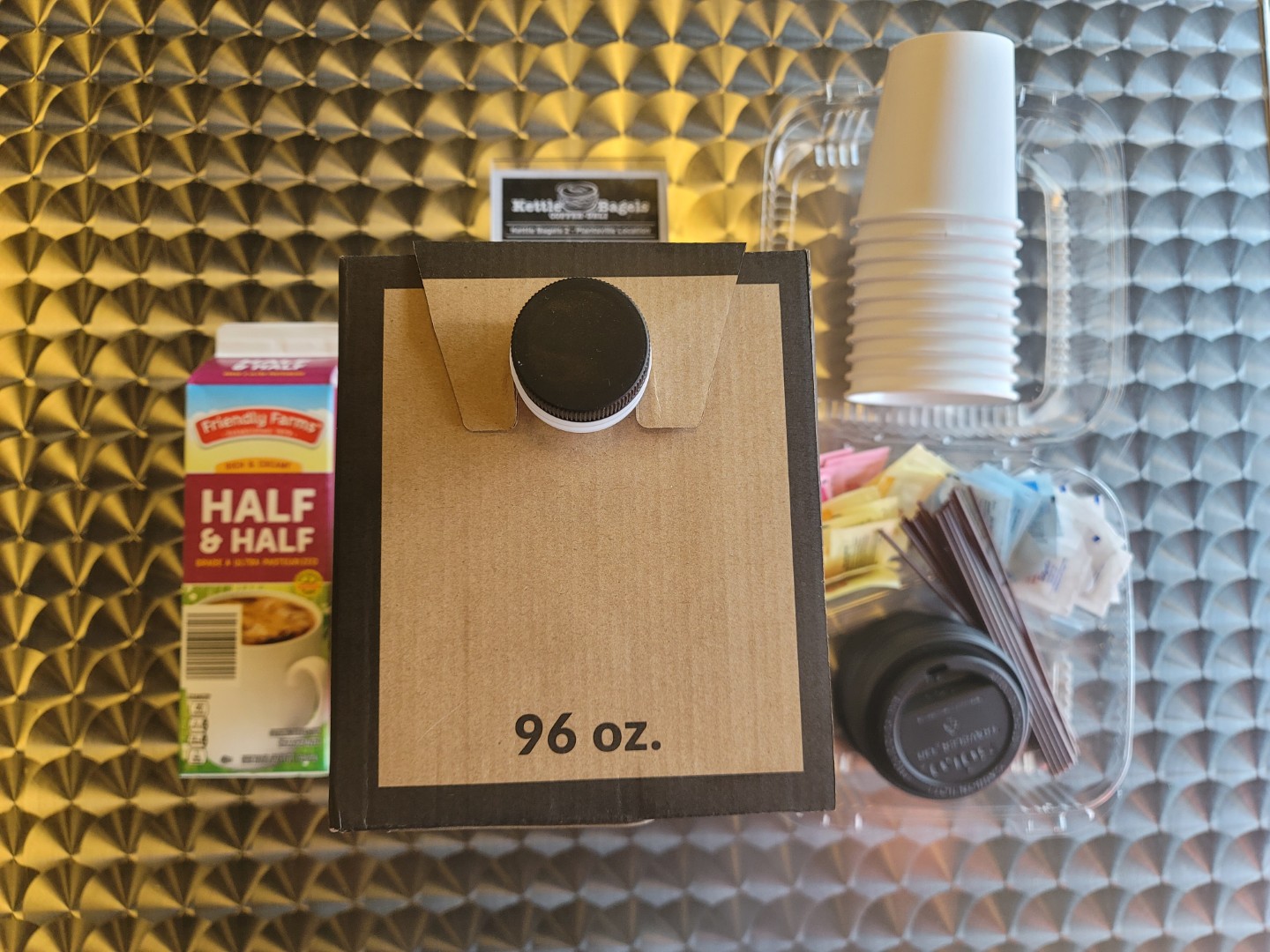 Box of JOE! (96 oz) (Includes Cups, Sugars & Condiments & Creamer.