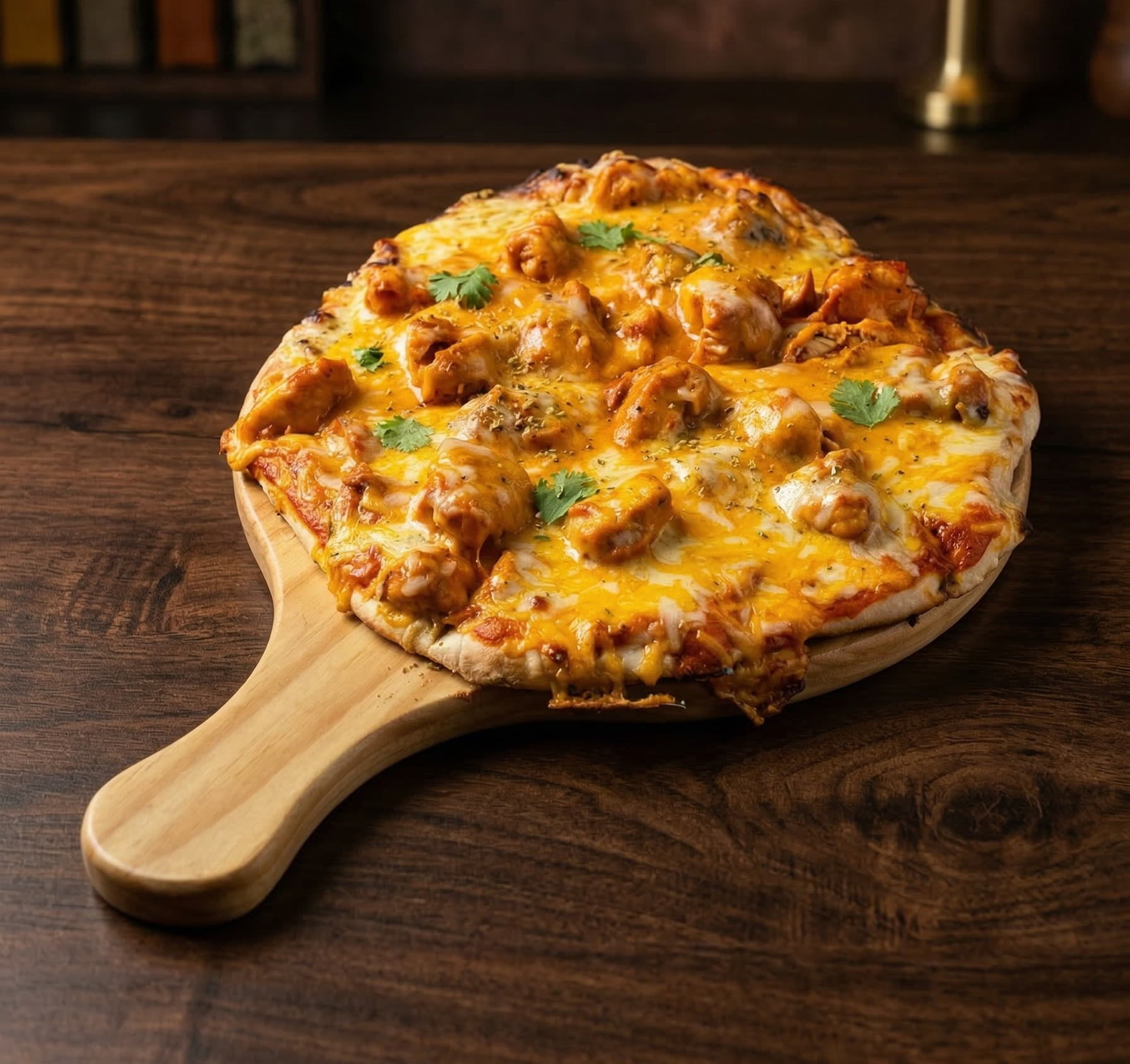 Butter Chicken Pizza Lunch.
