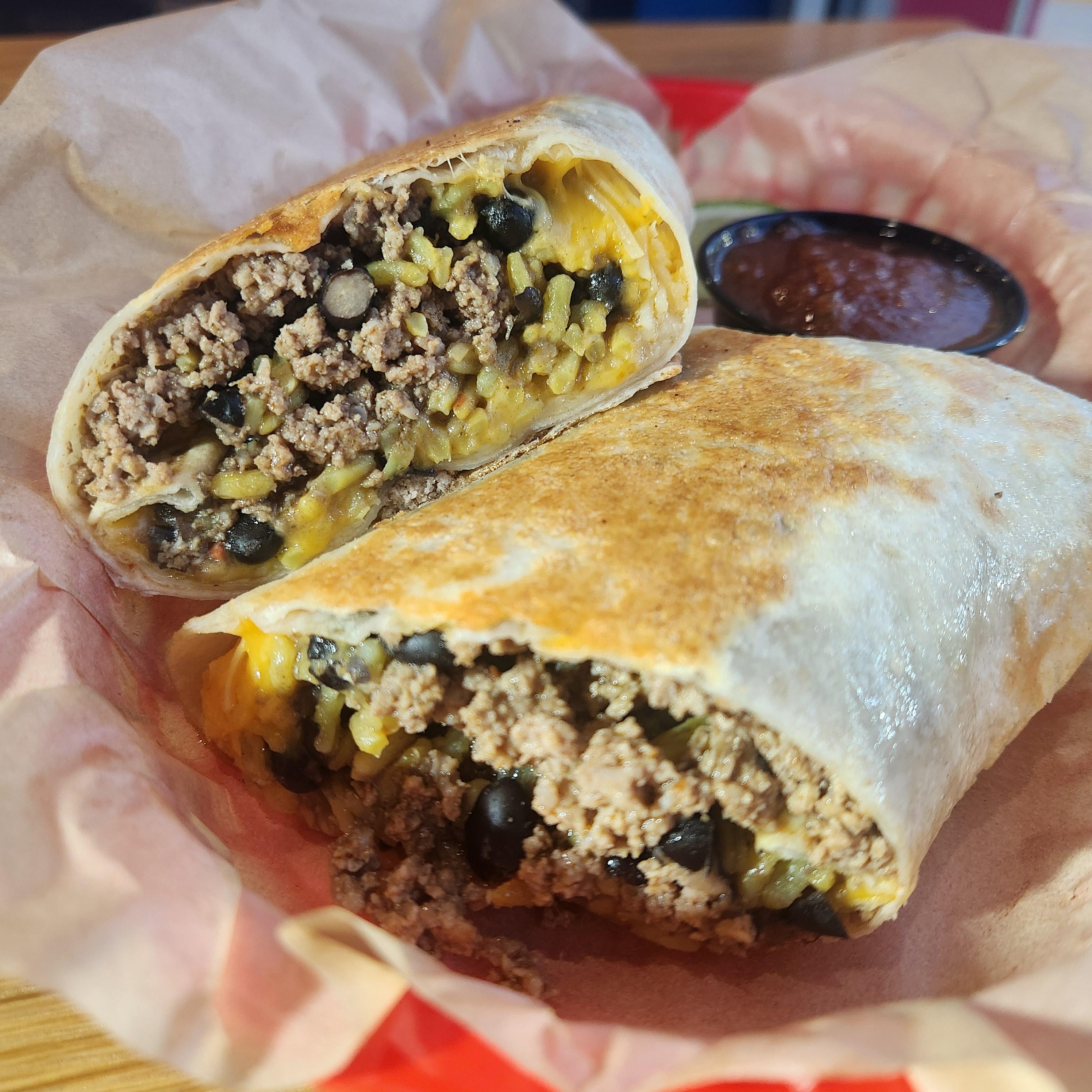 Ground Beef Burrito.