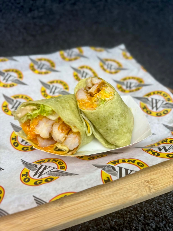 Buffalo Shrimp Wrap.