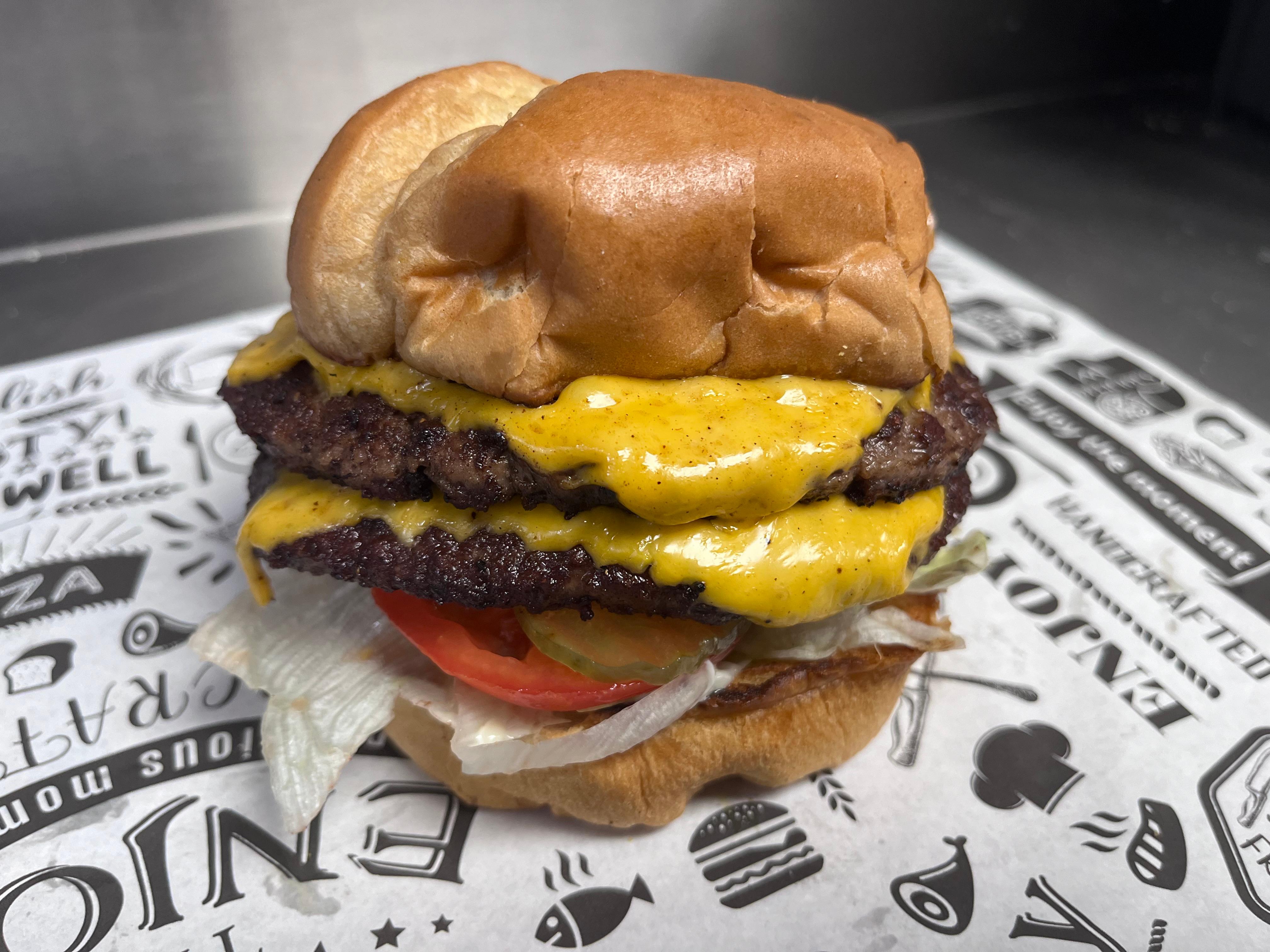 Big Delta Double Cheeseburger.