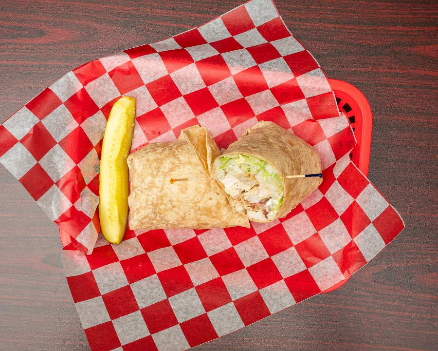 Grilled Buffalo Chicken Wrap.