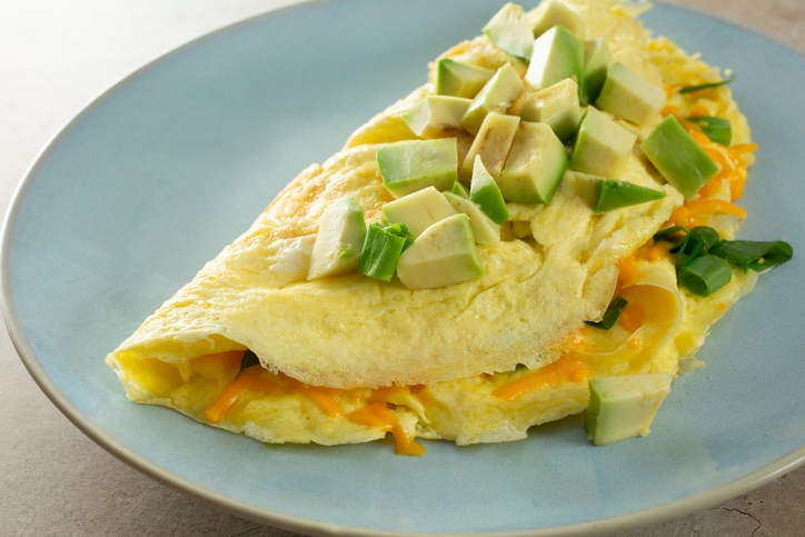 Avocado & Cheese Omelette.