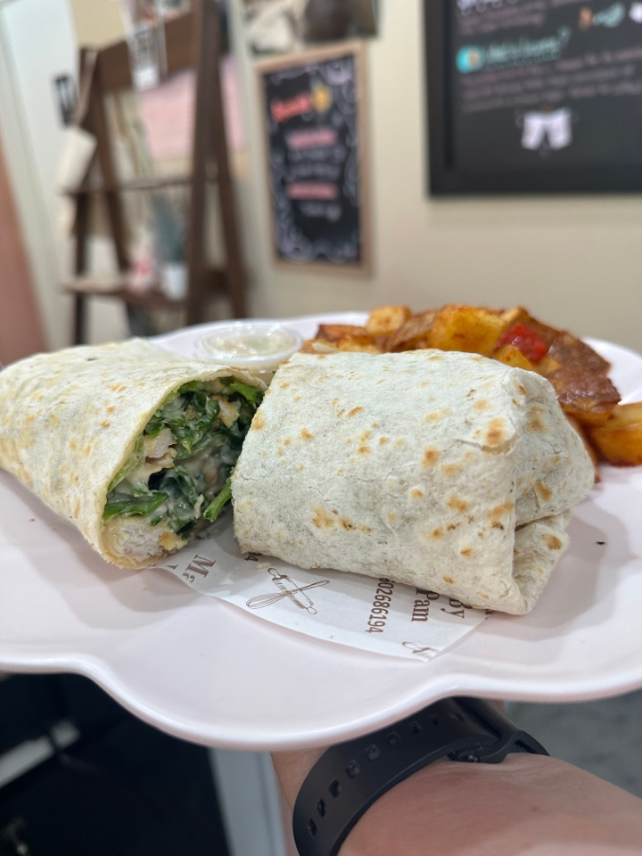 Chicken Caesar Salad Wrap.