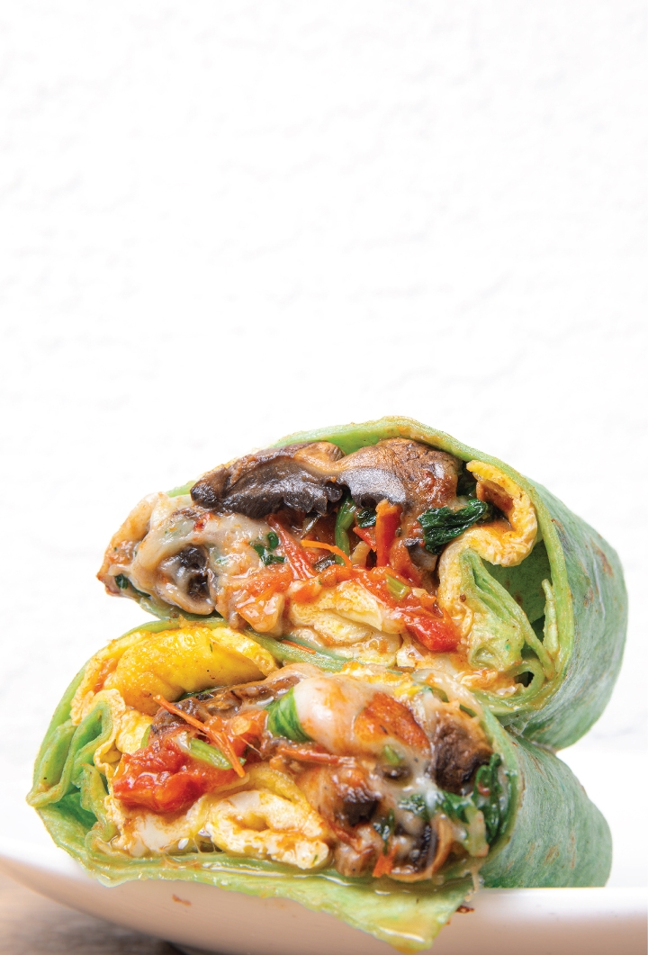 Egg & Spinach Wrap.