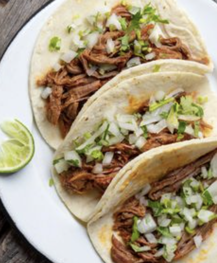 Beef Barbacoa Tacos.