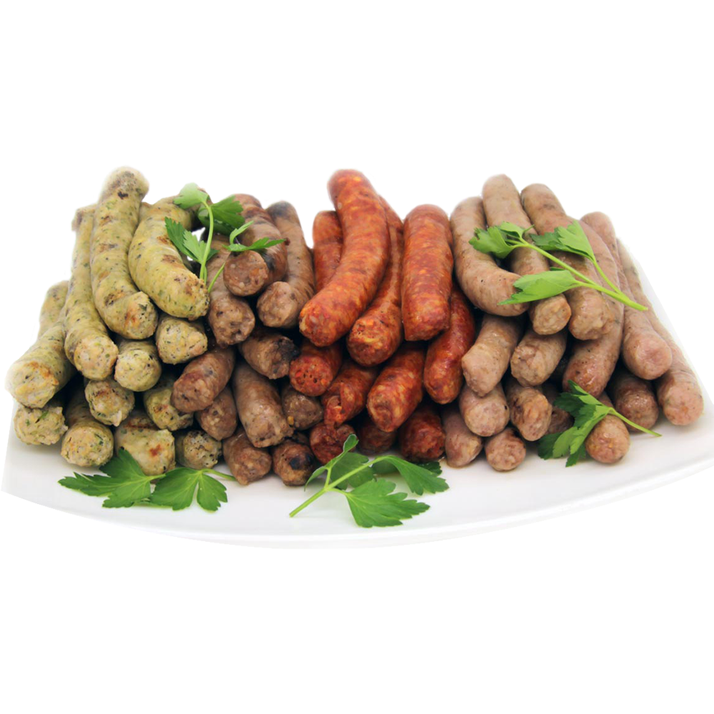 Assorted Grilled Sausages Platter.