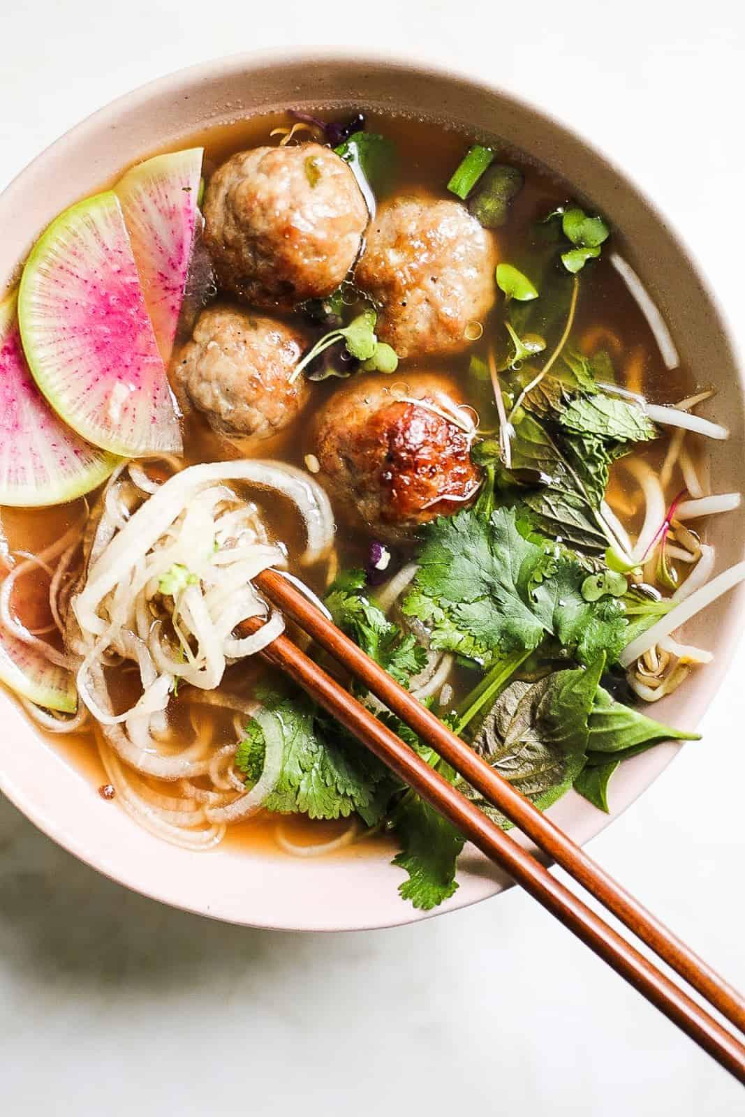 Pho Meatball (Phở Bò Viên).