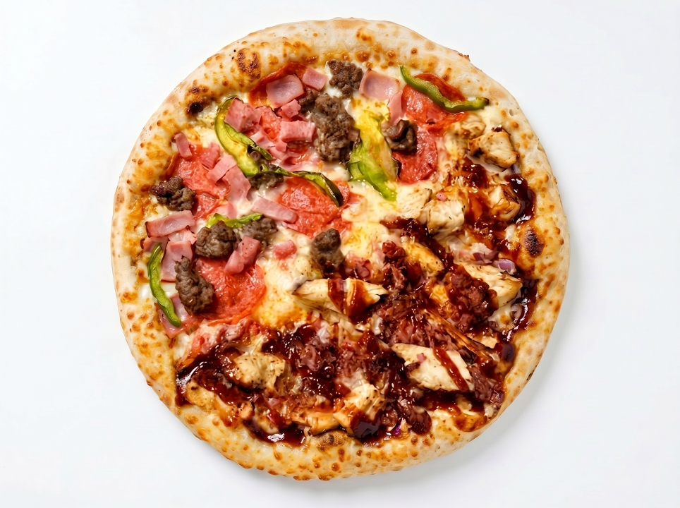 14" 1/2 & 1/2 Specialty Pizza.
