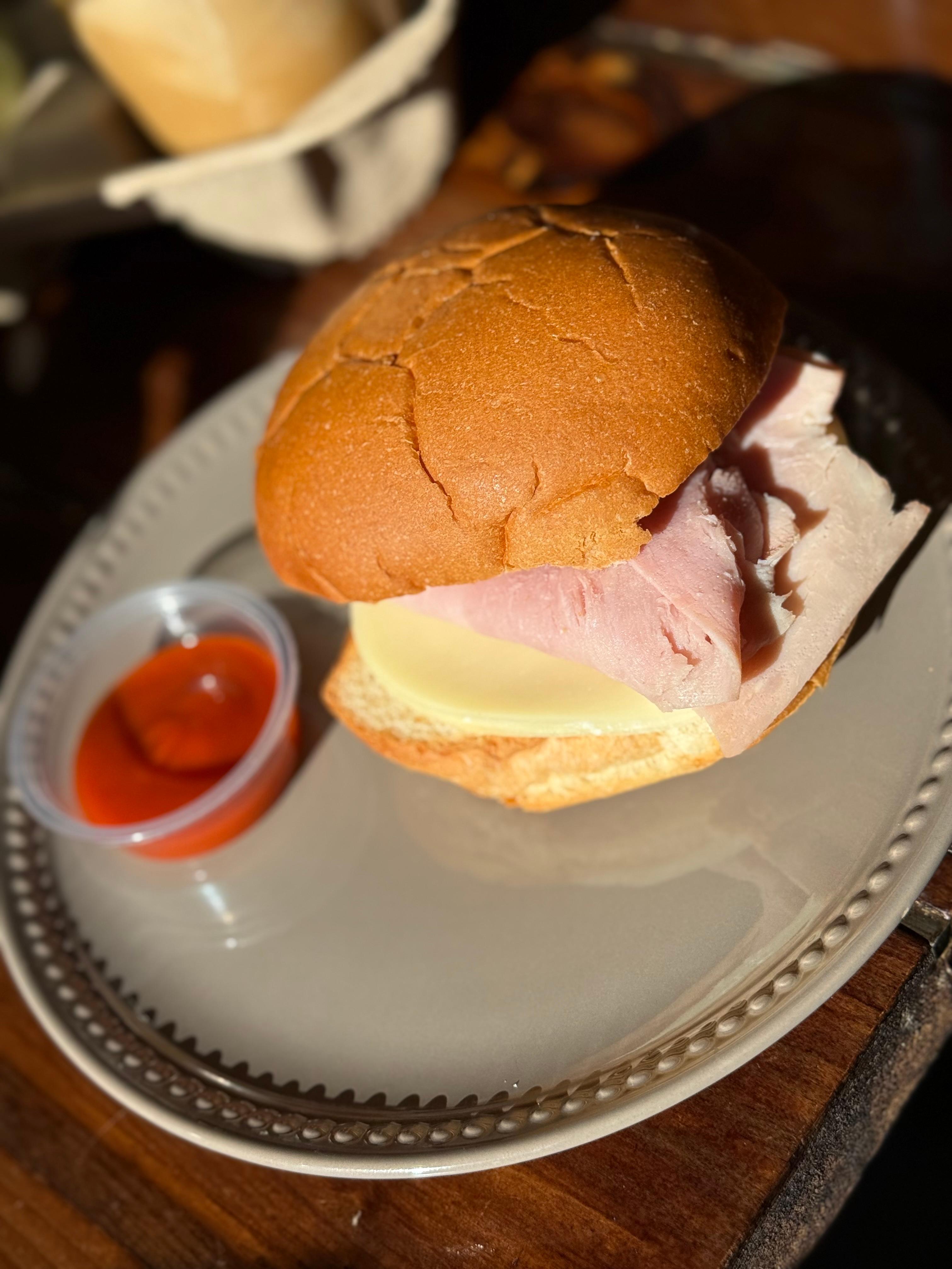 BRIOCHE HAM AND CHEESE.