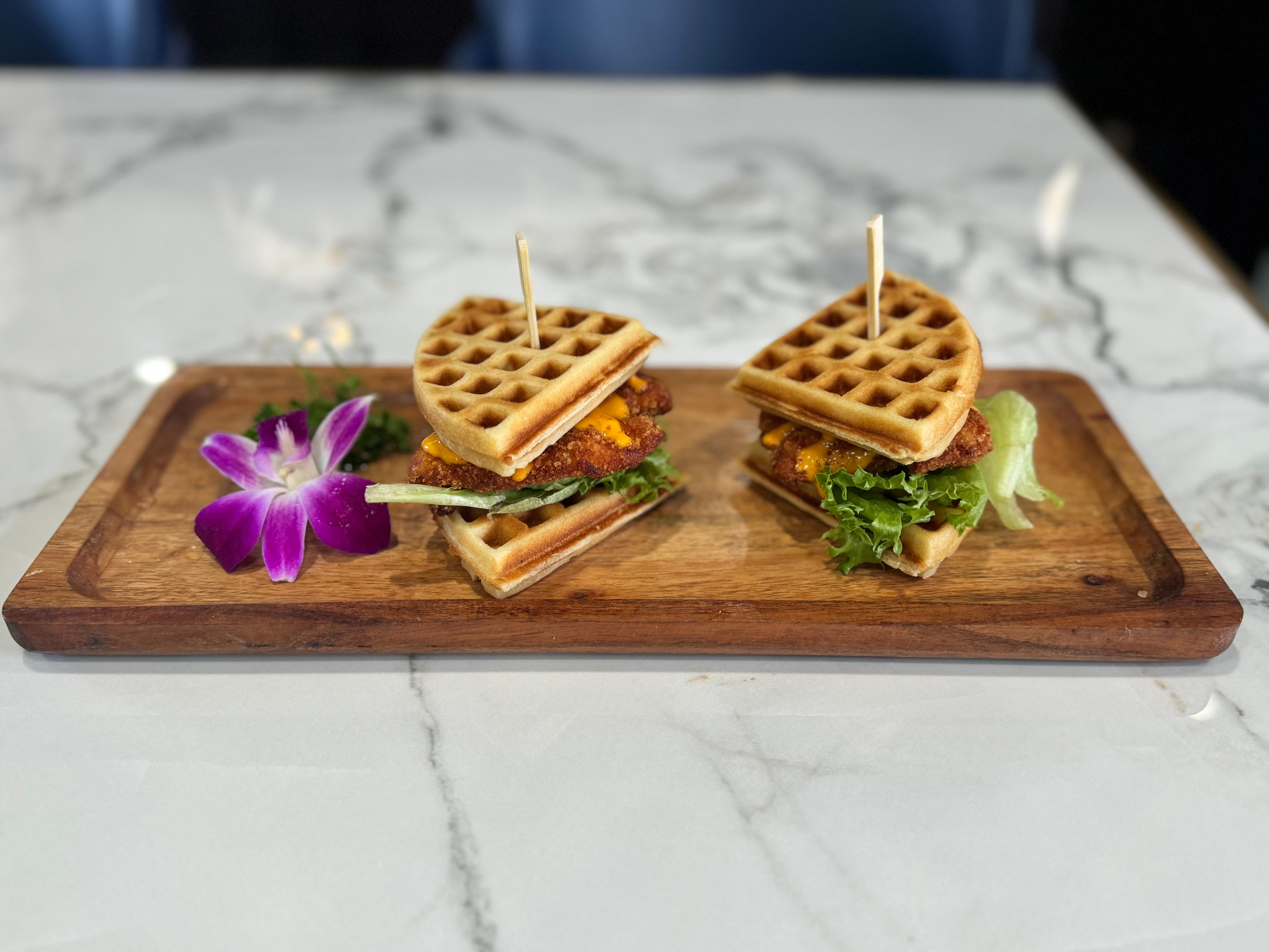 Chicken Waffle Sliders.
