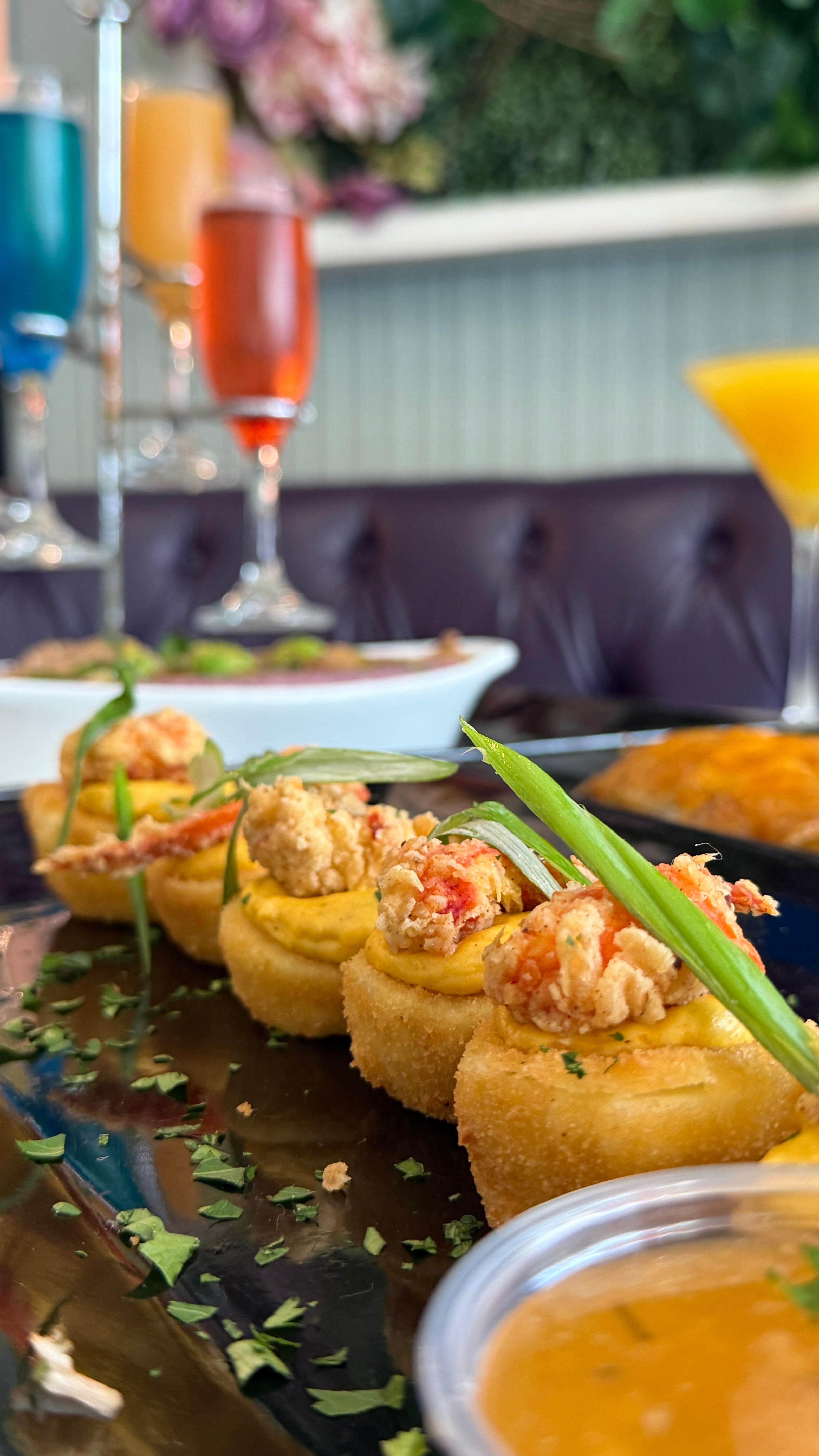 Tempura Fried Lobster Deviled Eggs.