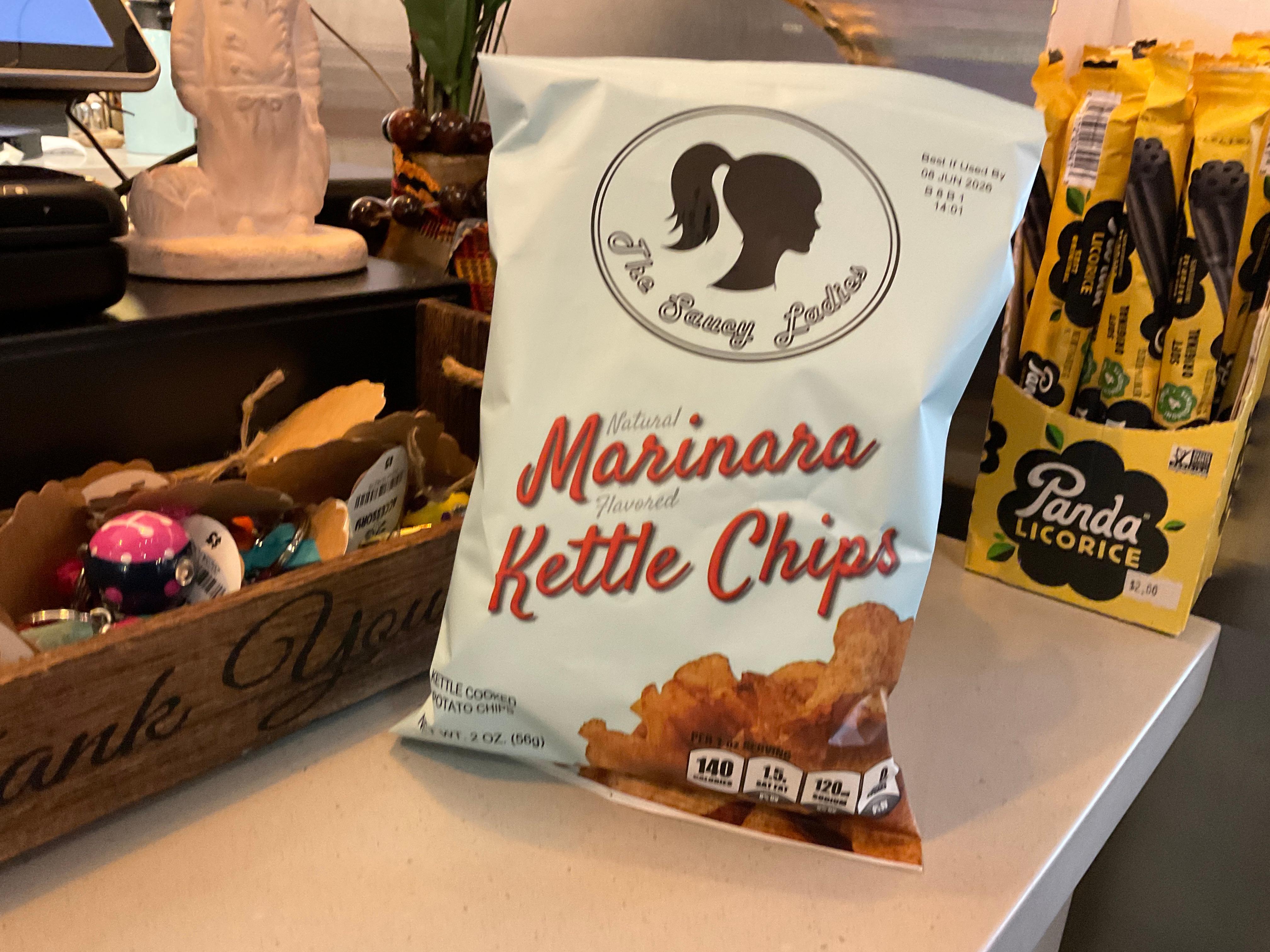 The Saucy Ladies Marinara Kettle Chips.