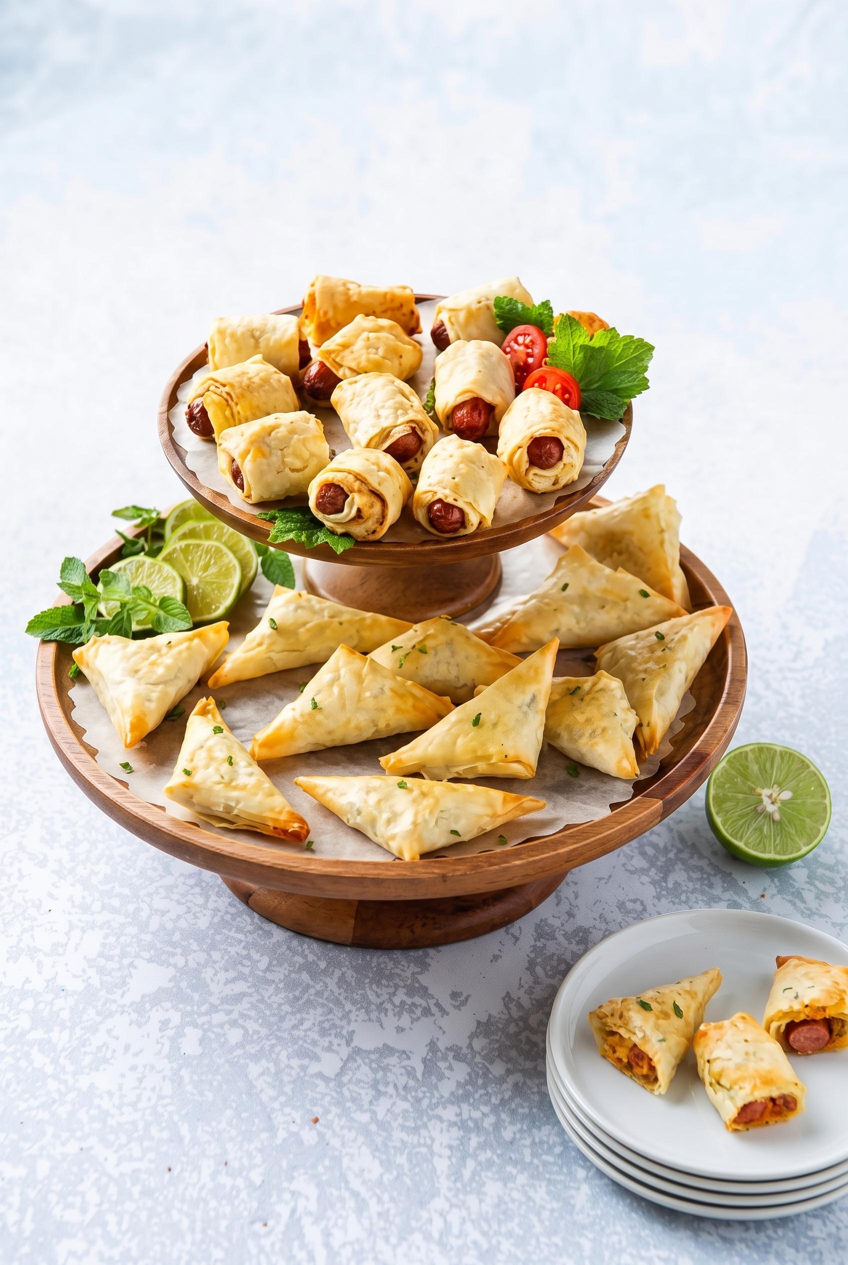 Assorted Non-veggie Appetizers.