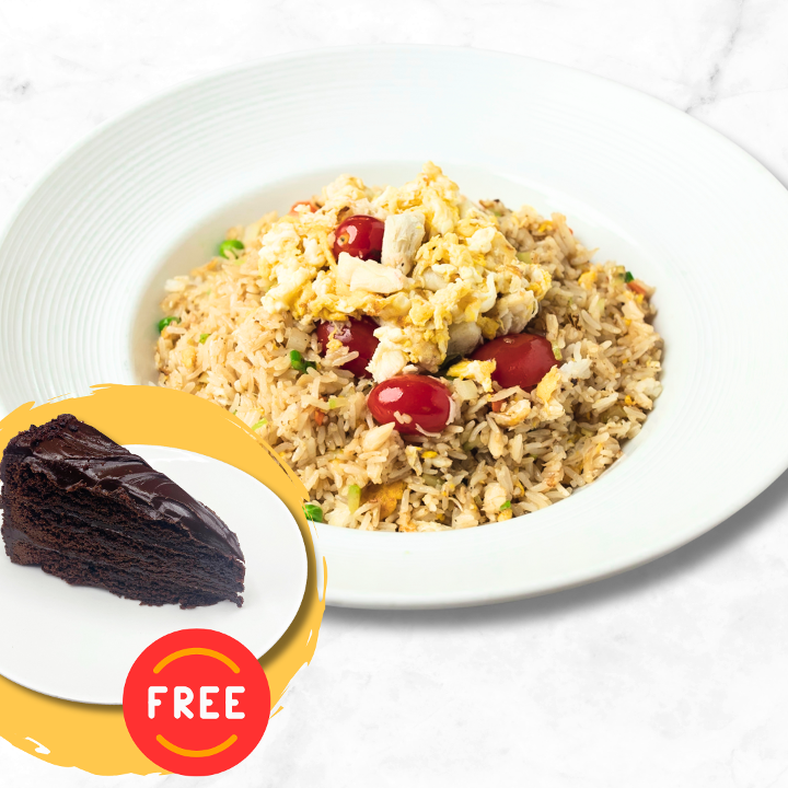 Crab Meat Fried Rice (with FREE Chocolate Cake).
