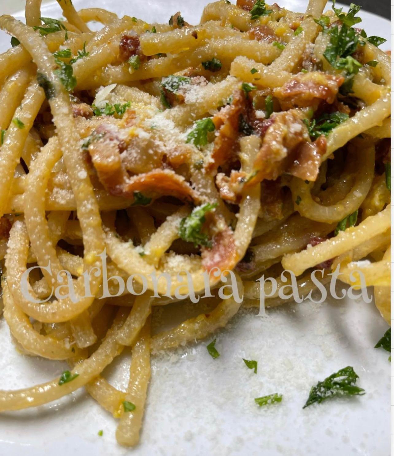 Bucatini Carbonara.