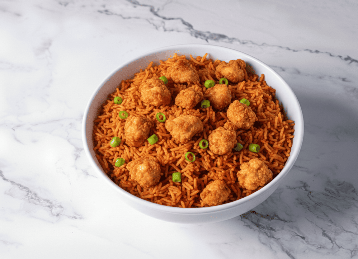 CHICKEN SCHEZWAN FRIED RICE.