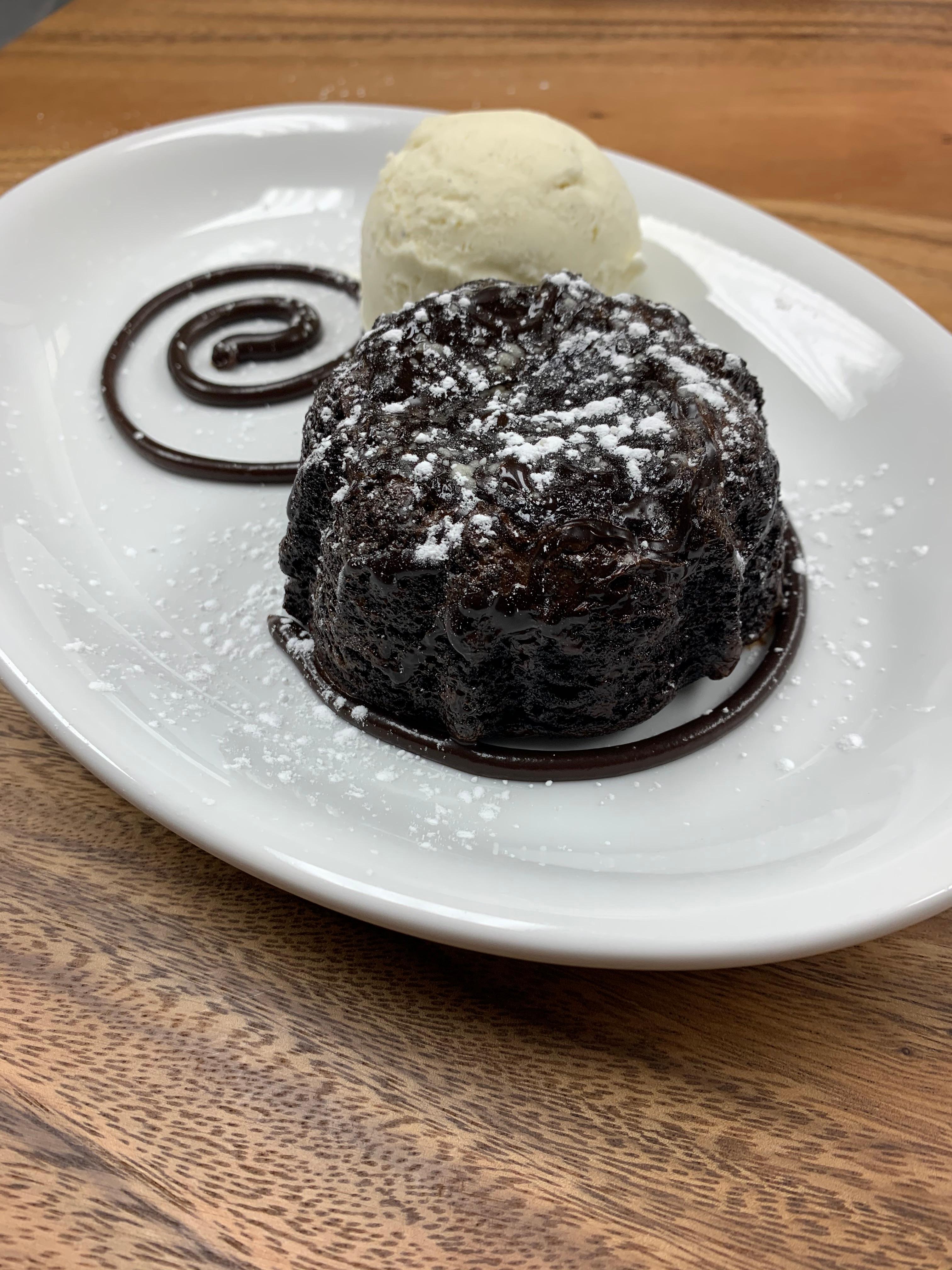 Dark Chocolate Molten Lava Cake.