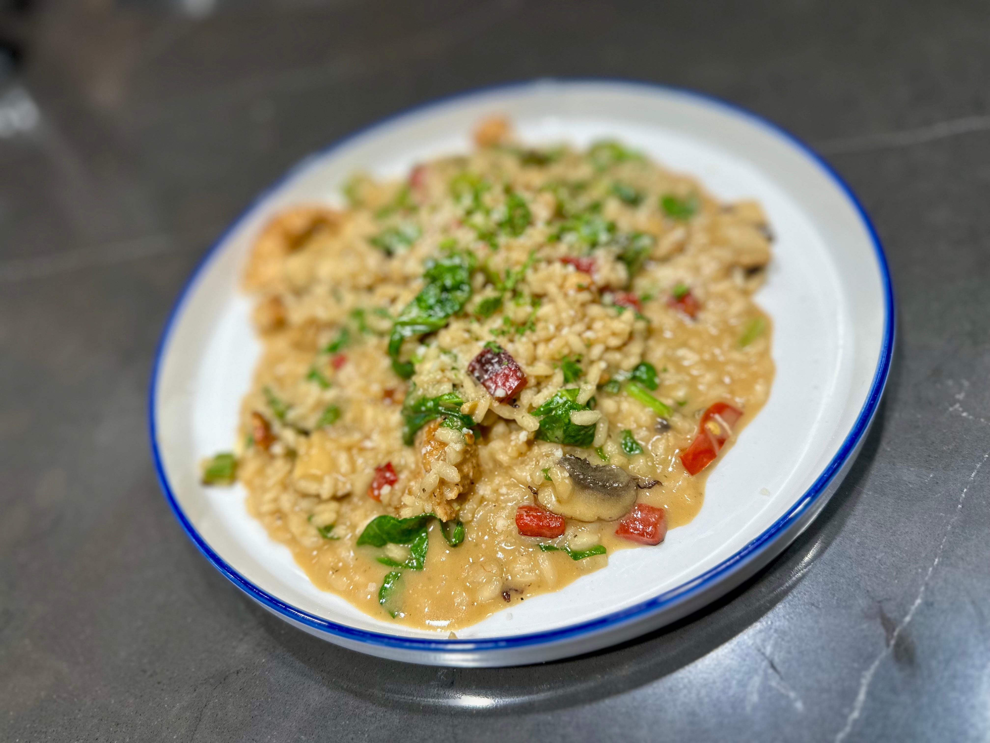 Risotto Al Pollo E Spinaci.