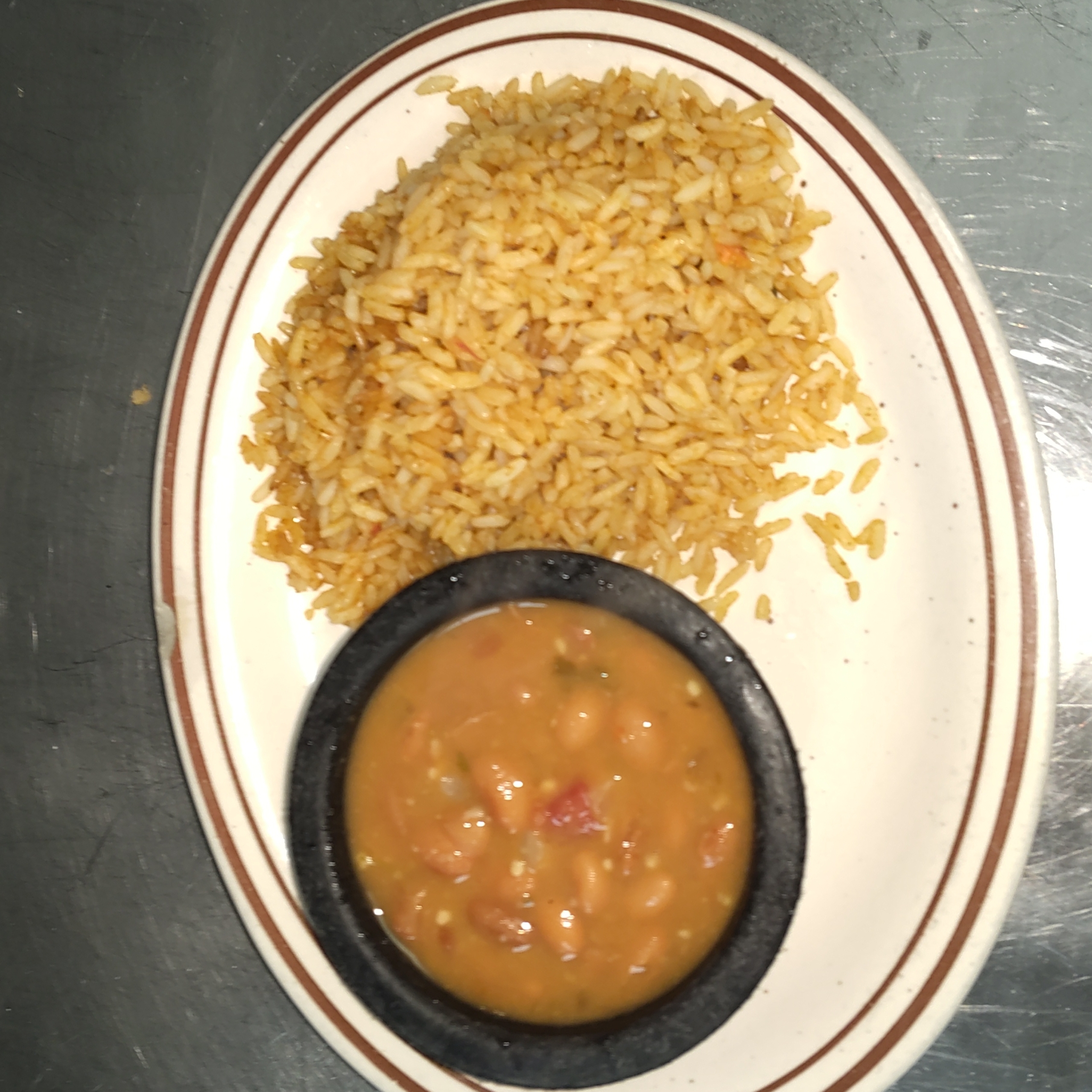 Rice and Charro Beans.
