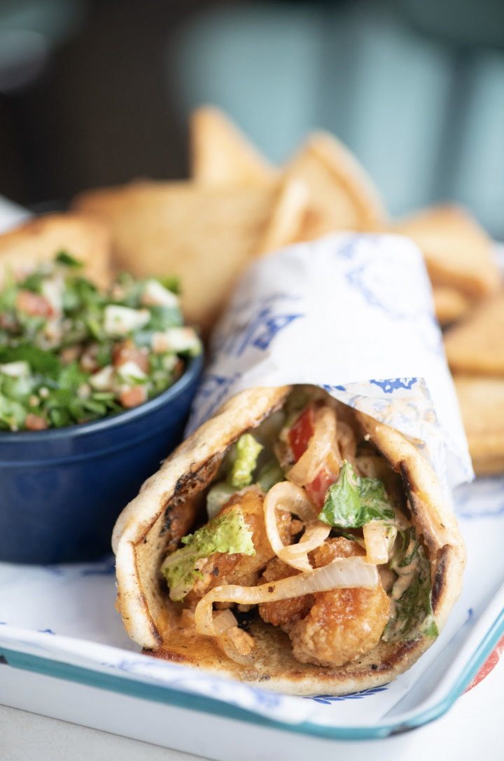 Fried Shrimp Gyro.