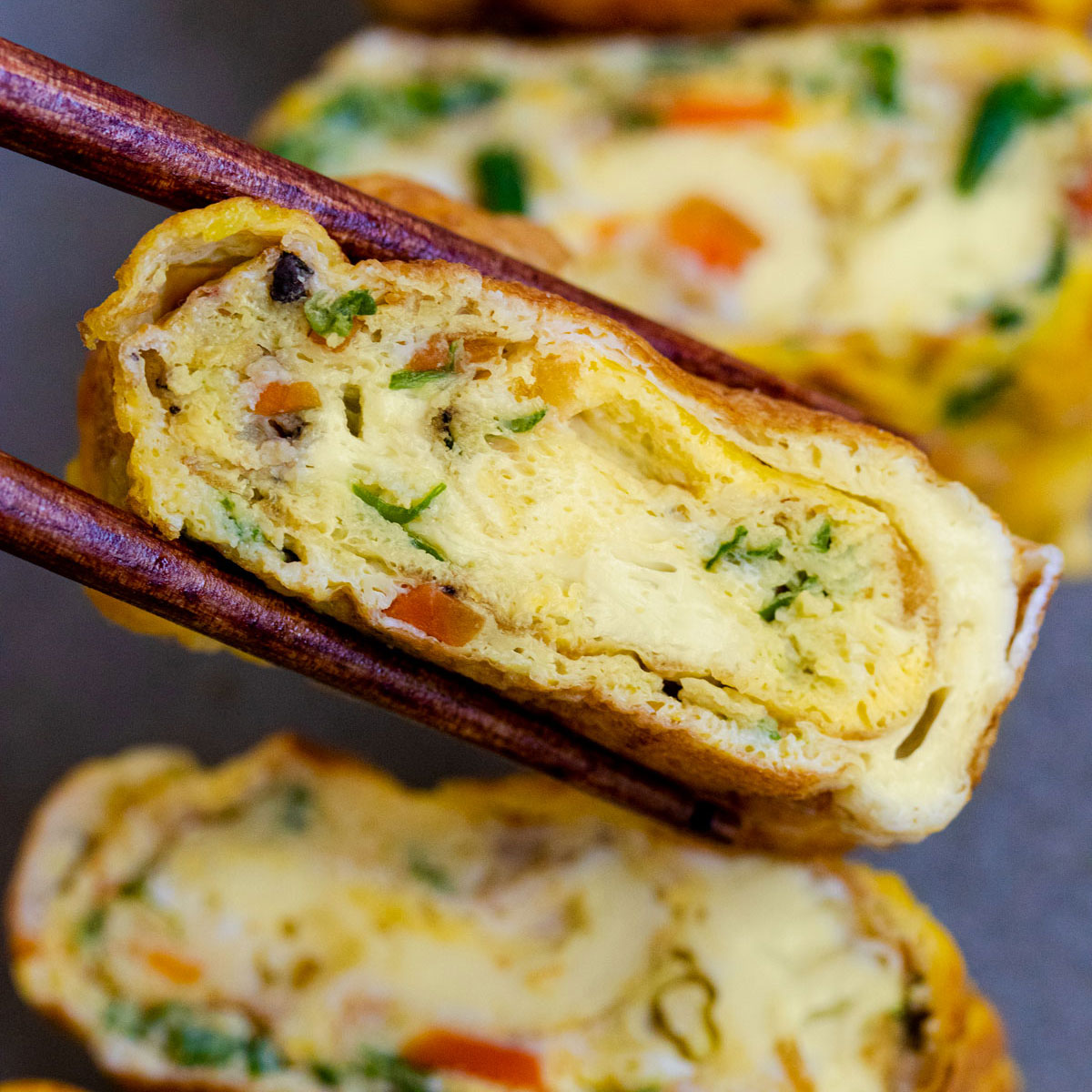 VEGETABLE OMELET WRAP.