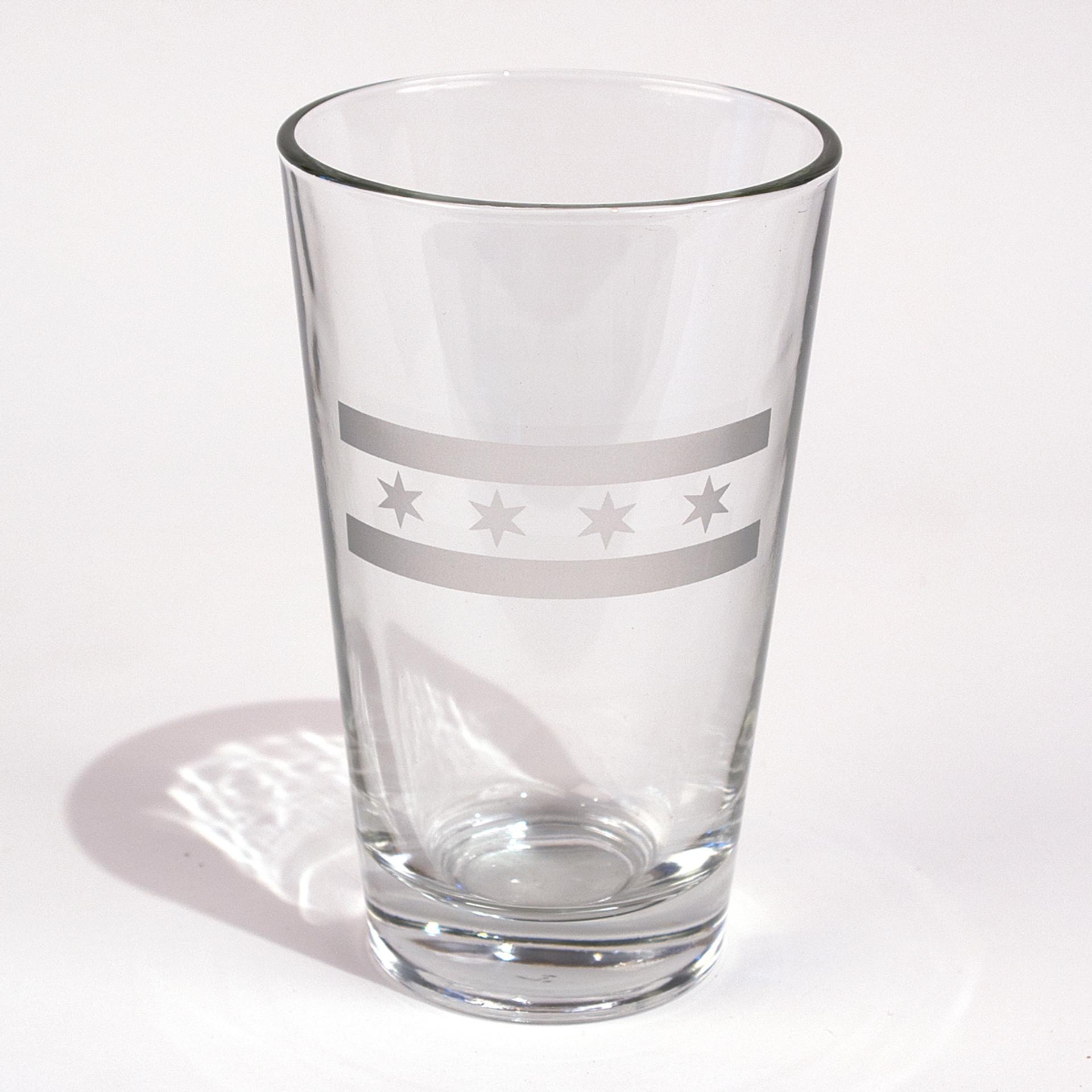 Chicago Flag Pint Glass.