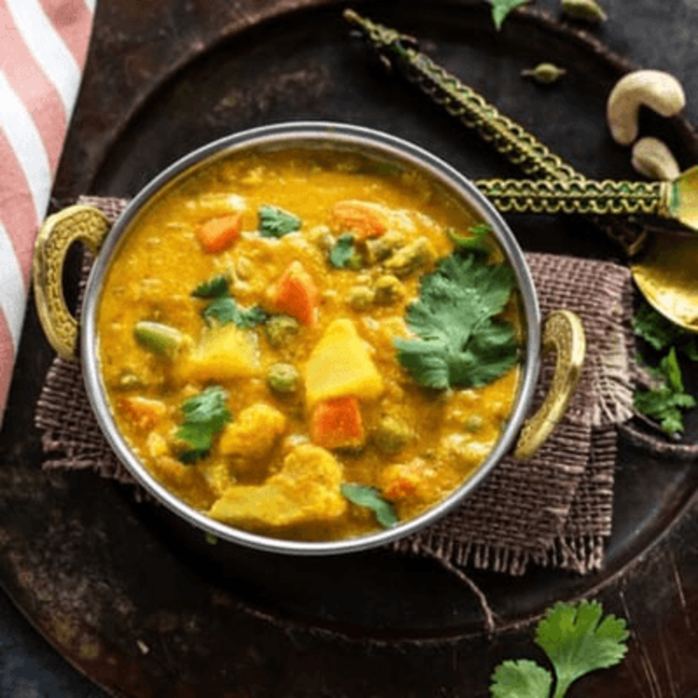 Vegetable Korma (Creamy Cashew Curry).