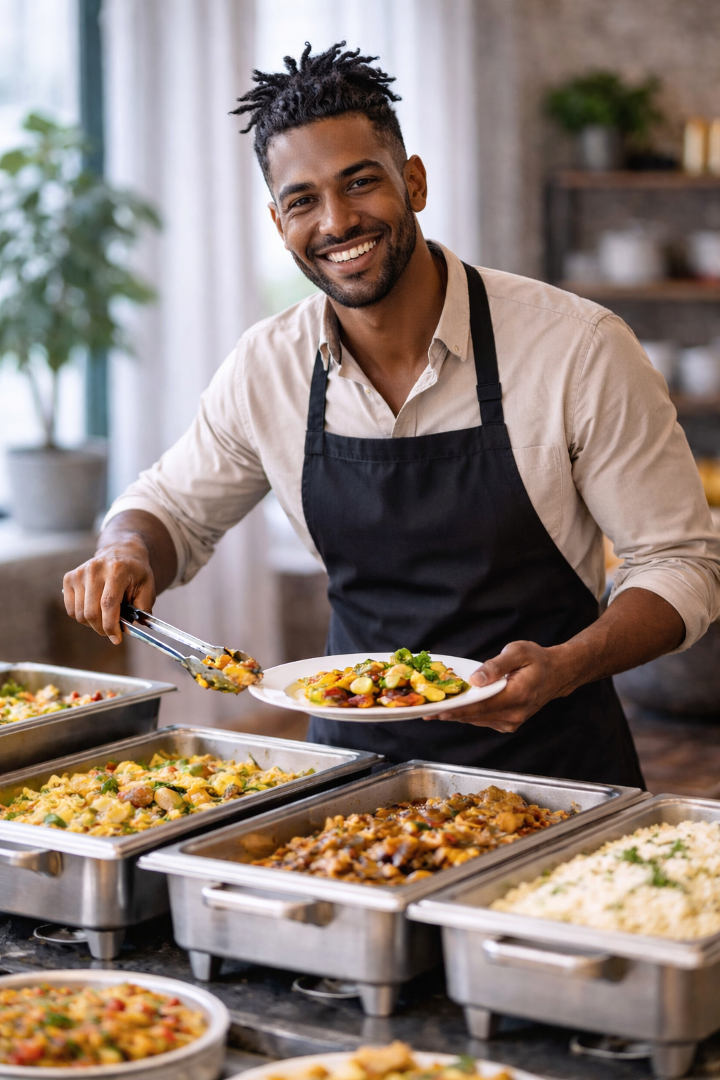 Staffed Buffet Setup (up to 3 hrs).