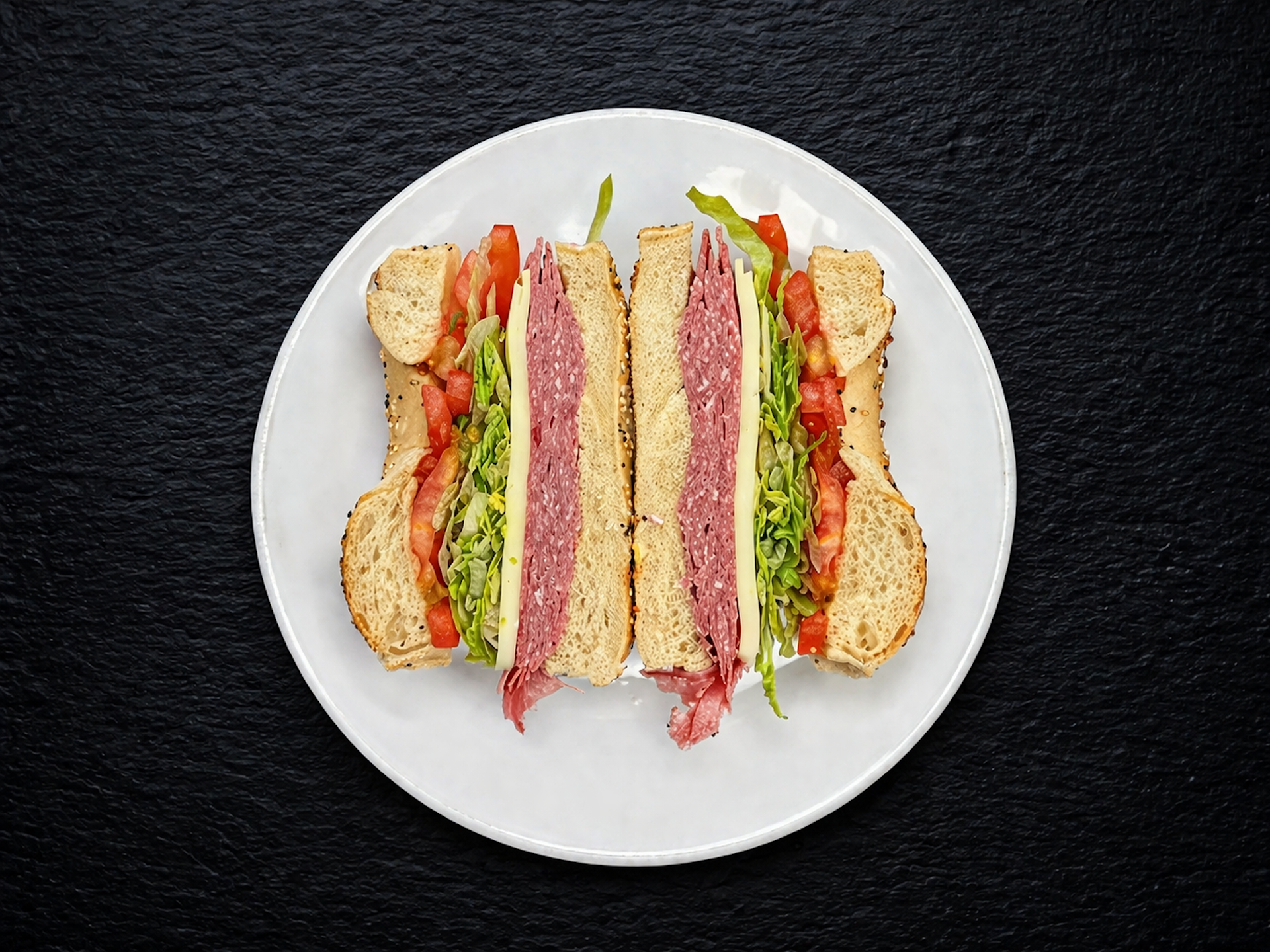 Salami & Provolone Sandwich.