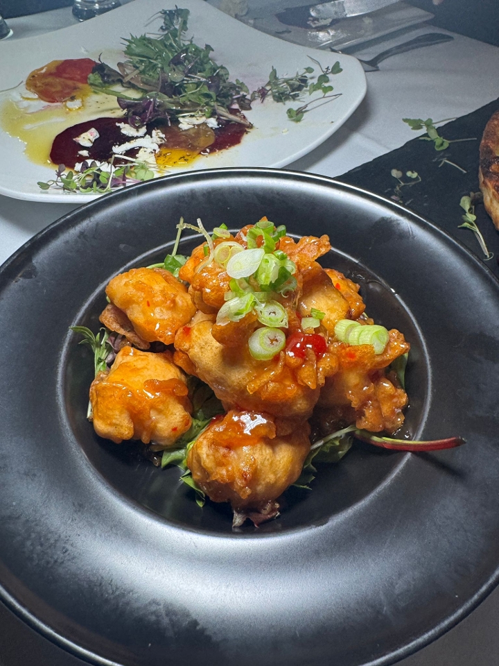 Crispy Tempura Sea Bass.