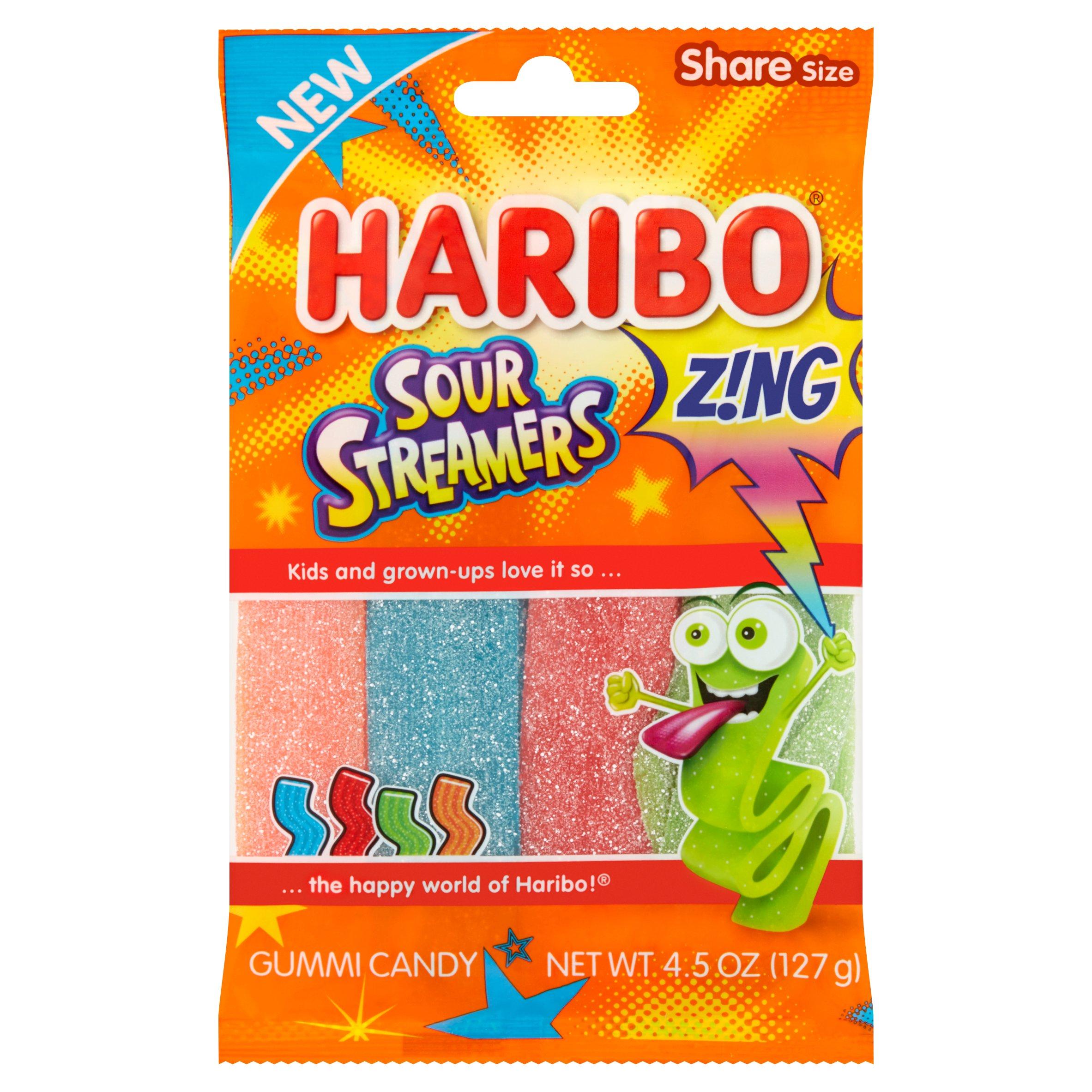 Haribo Z NGS Streamers Sour Gummi Candy, 4.5 Oz.