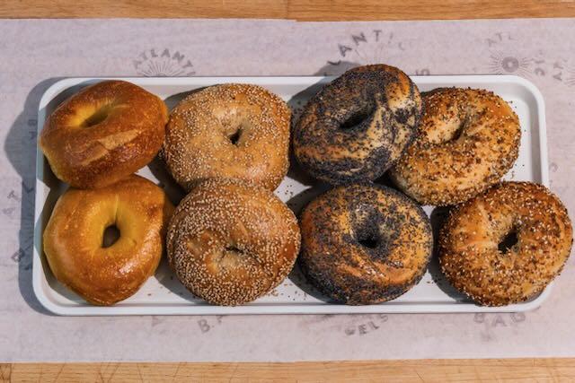 Half Dozen Bagels Fresh from the Oven.