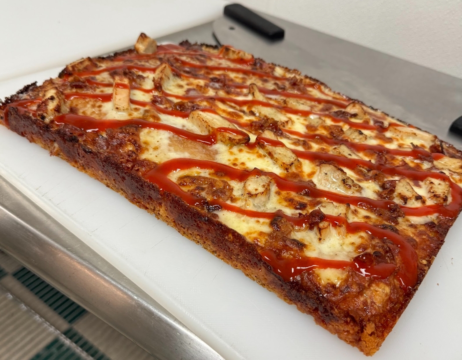 10x14 Buffalo Chicken Pizza.