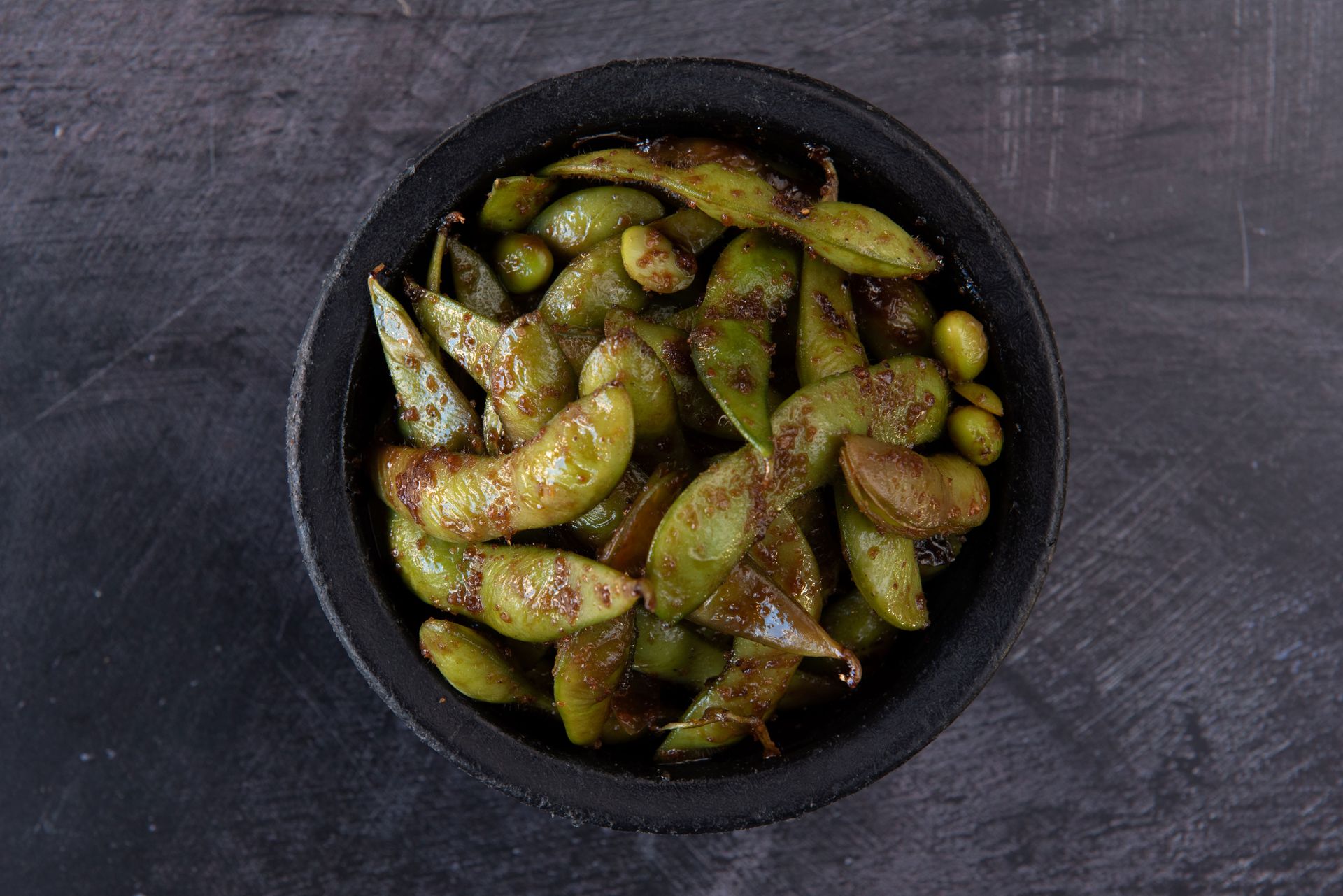 GARLIC EDAMAME.