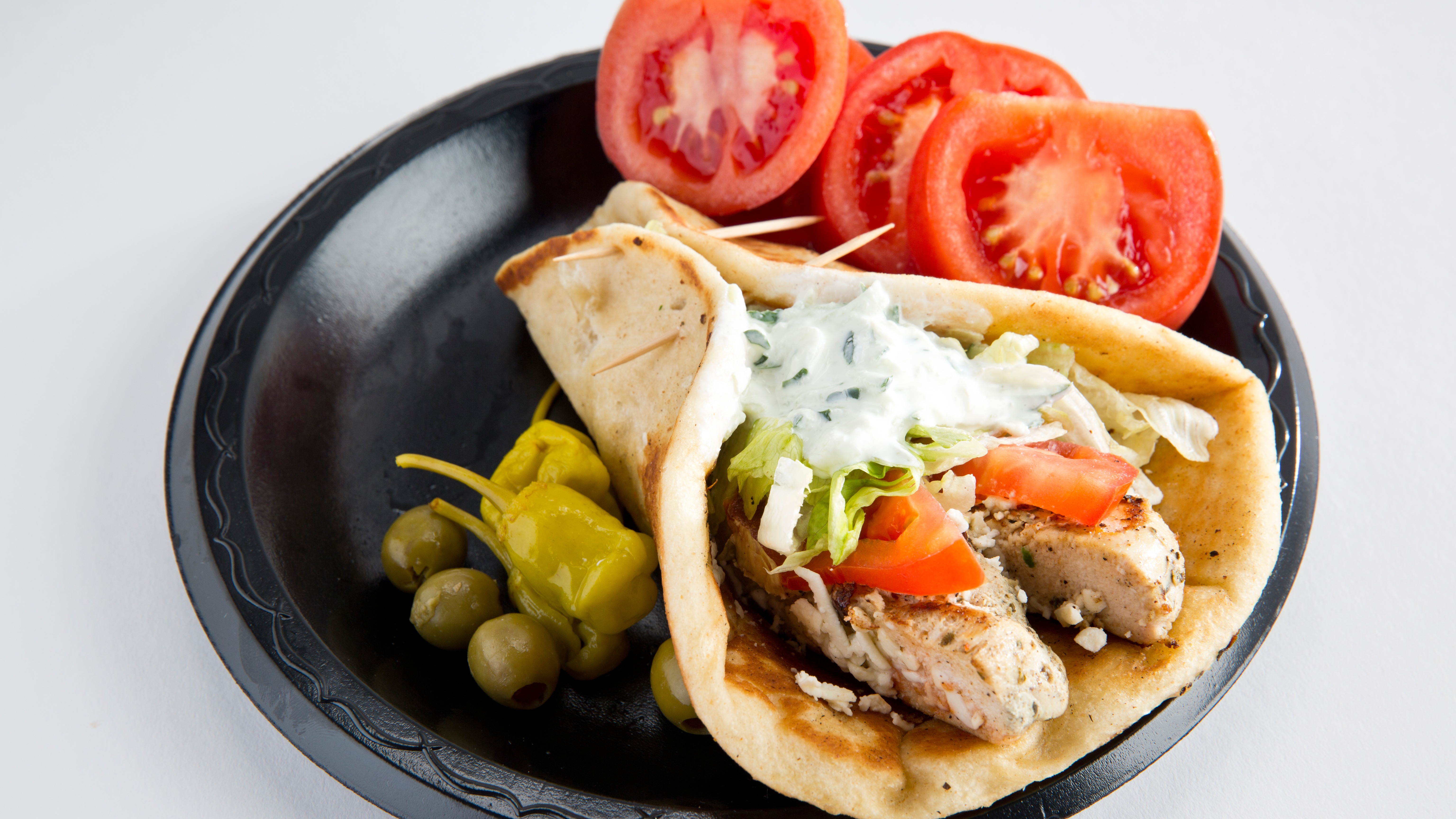 Chicken Kabob Sandwich.