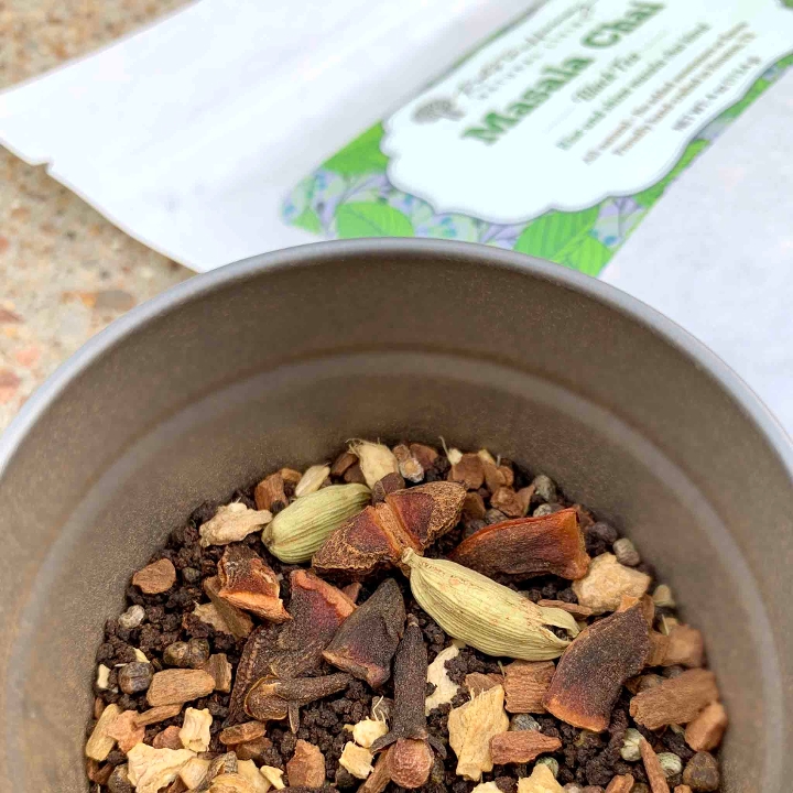 Roots In Harmony Masala Chai Loose Leaf Tea.
