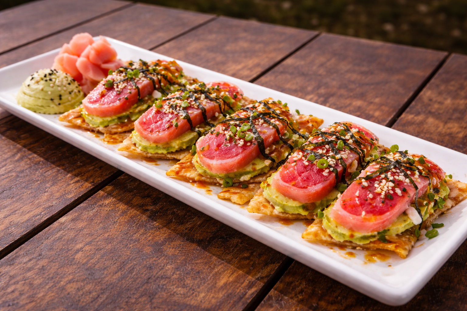 Chilled Sesame Ahi Crudo.