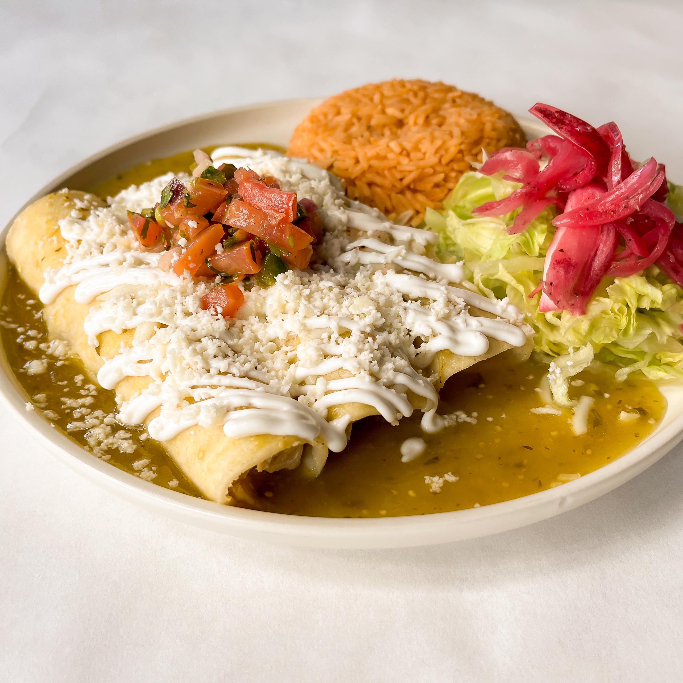 Enchiladas Verdes.