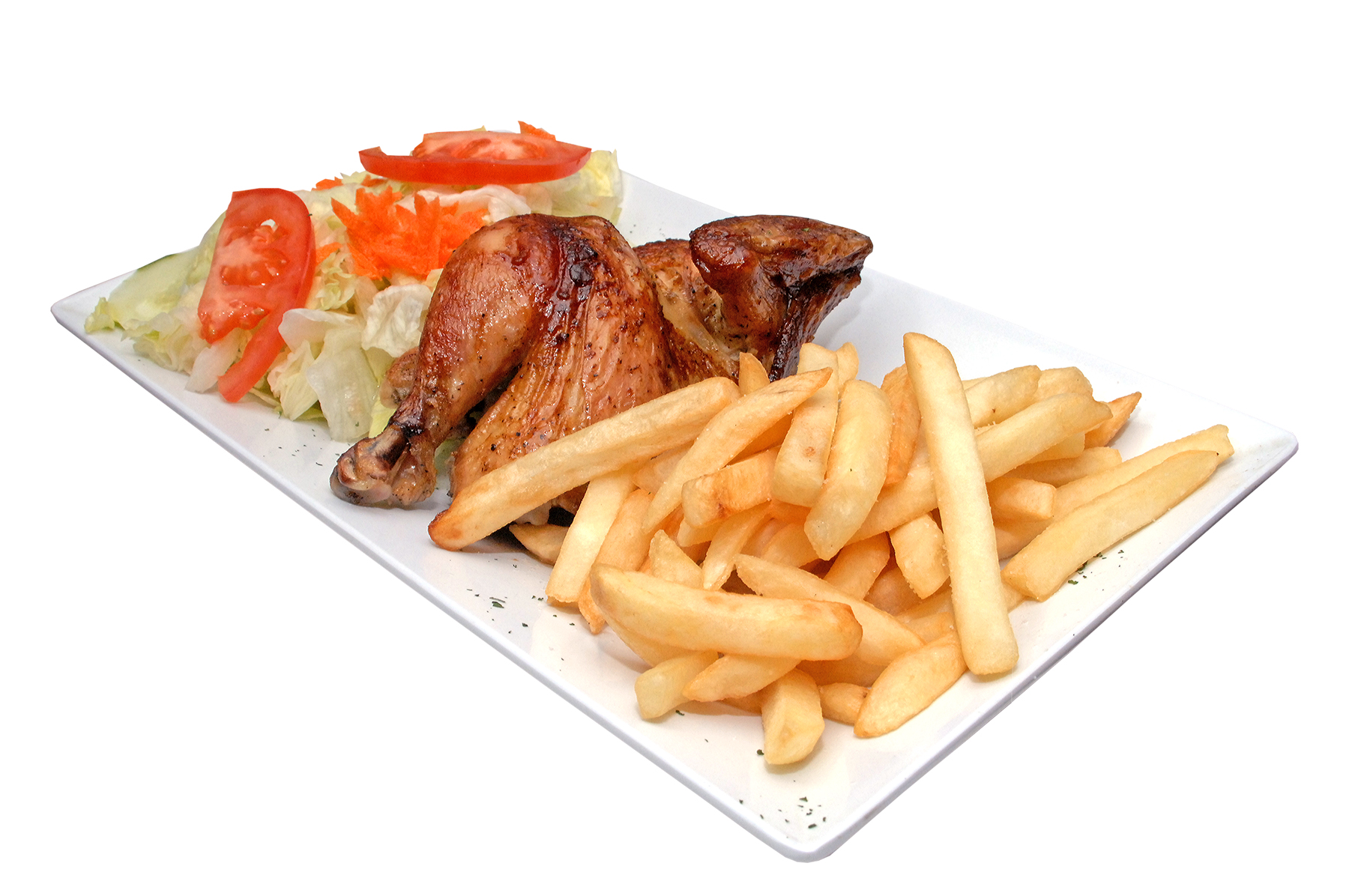 1/2 Pollo Con Acompanantes.