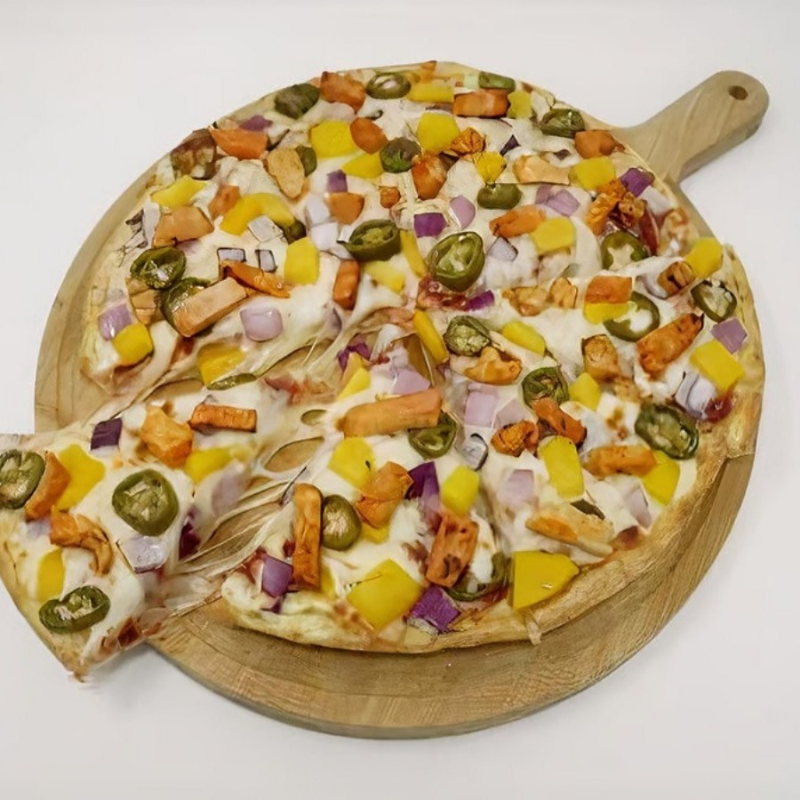 GF Mango Habanero Pizza.