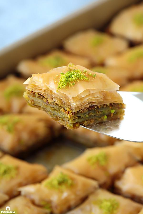 Mini Pistachio Baklava.