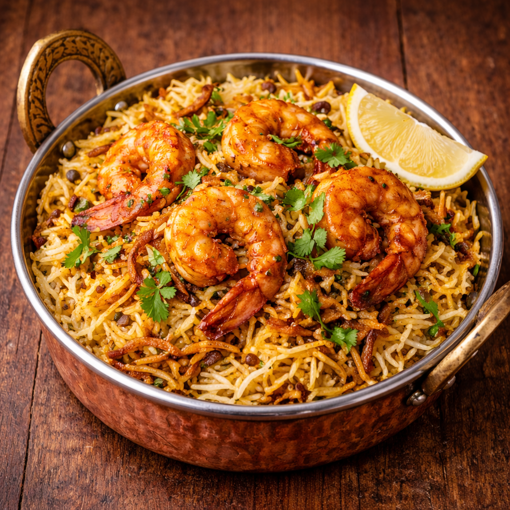 Shrimp Biriyani.