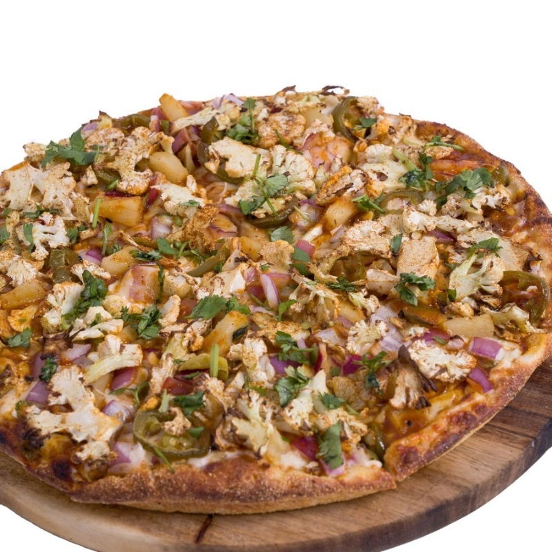 Achari Gobi Naan Pizza.