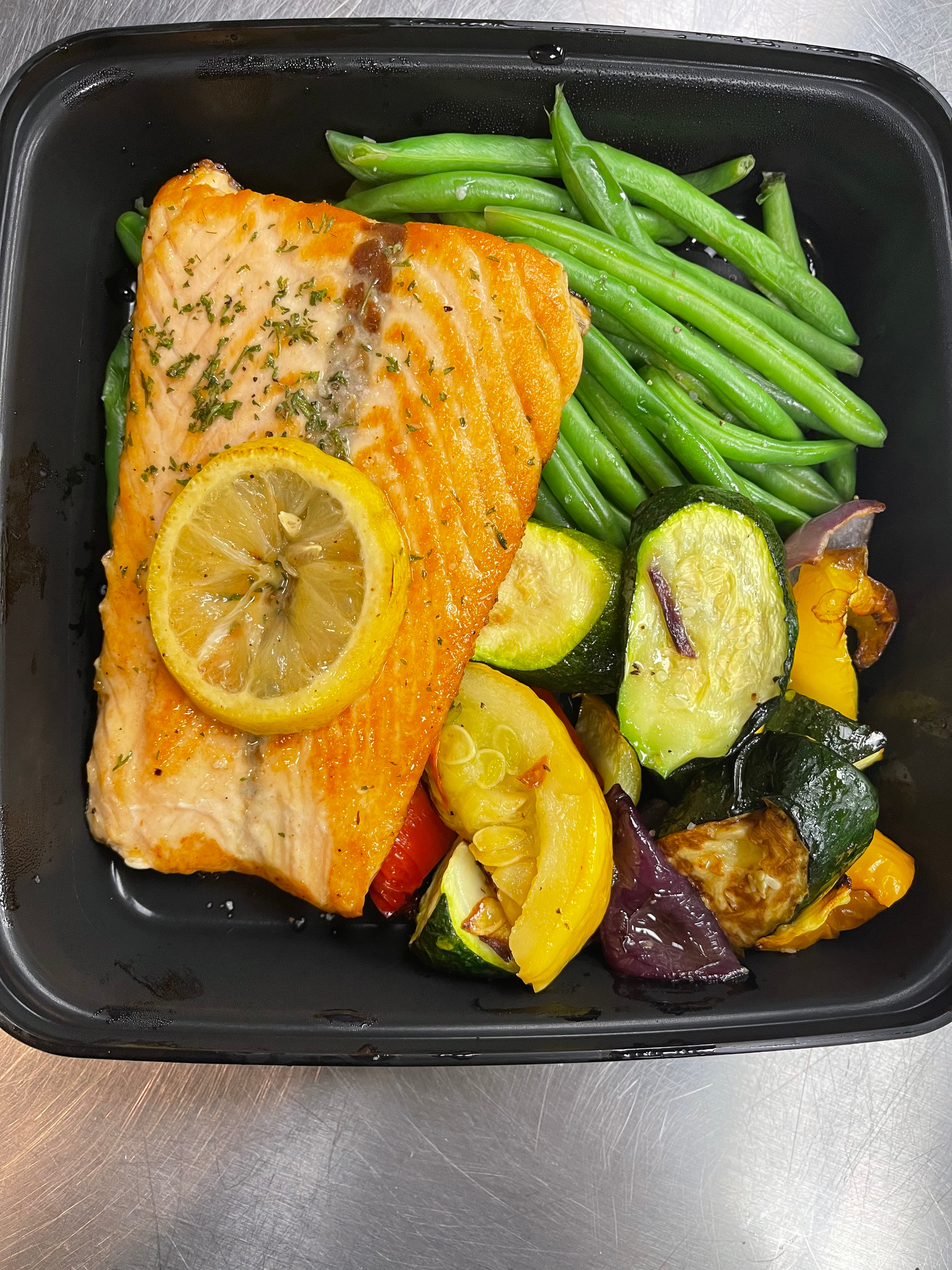 Pan Seared Salmon With Fresh Herbs.