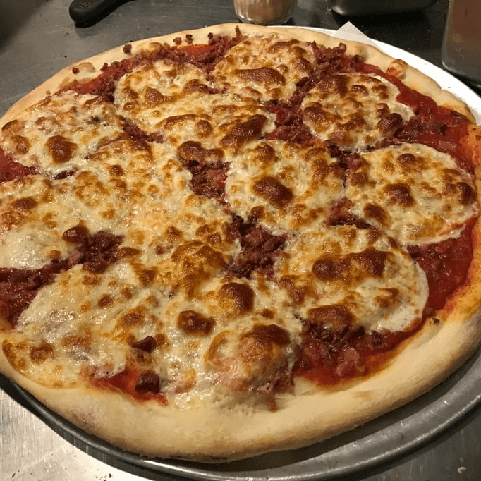 Bronx Bacon Bomber Pizza.