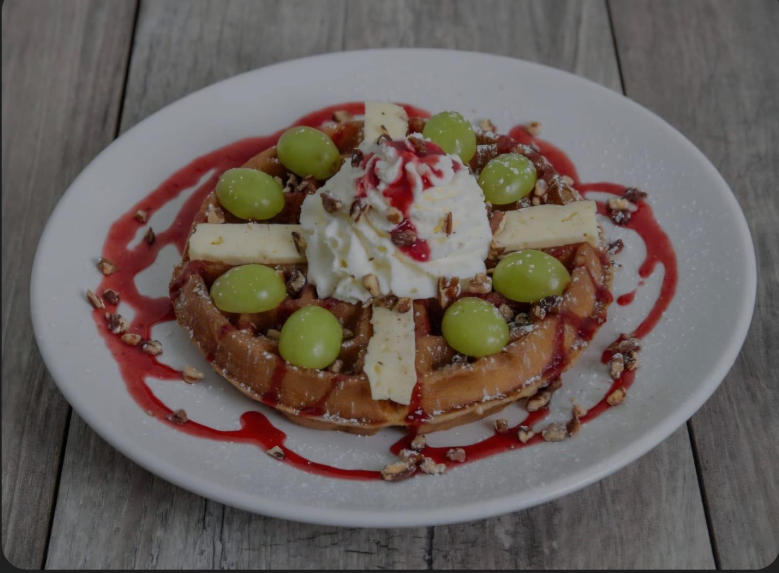 Raspberry Brie Waffle.