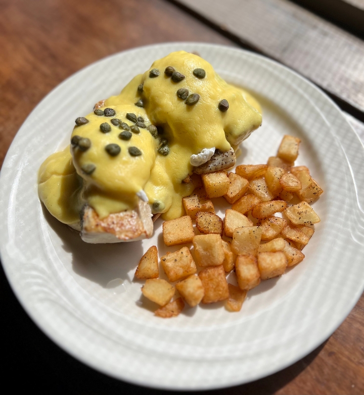 Fresh Catch Eggs Benedict.