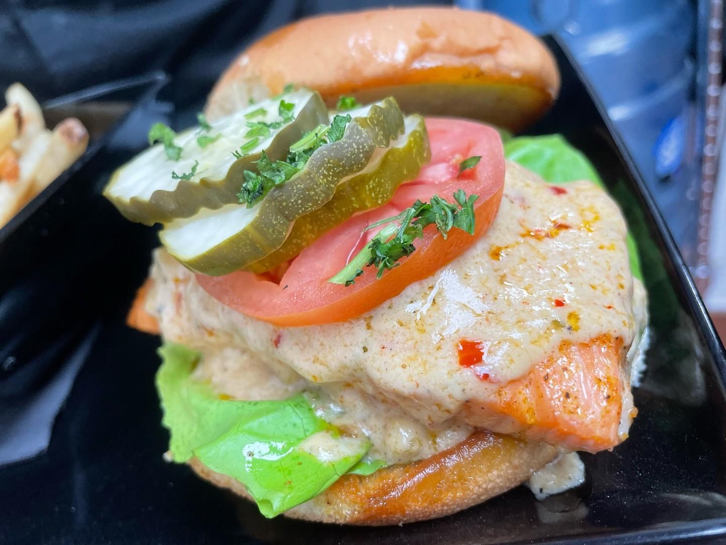 Salmon Burger.